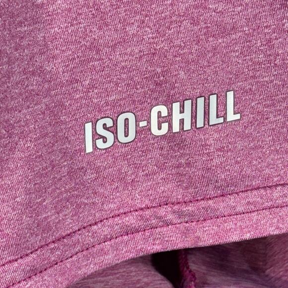 Under Armour Small Fitted ISO-Chill Top HeatGear Short Sleeves V-Neck Hi-Low Hem - Picture 5 of 10